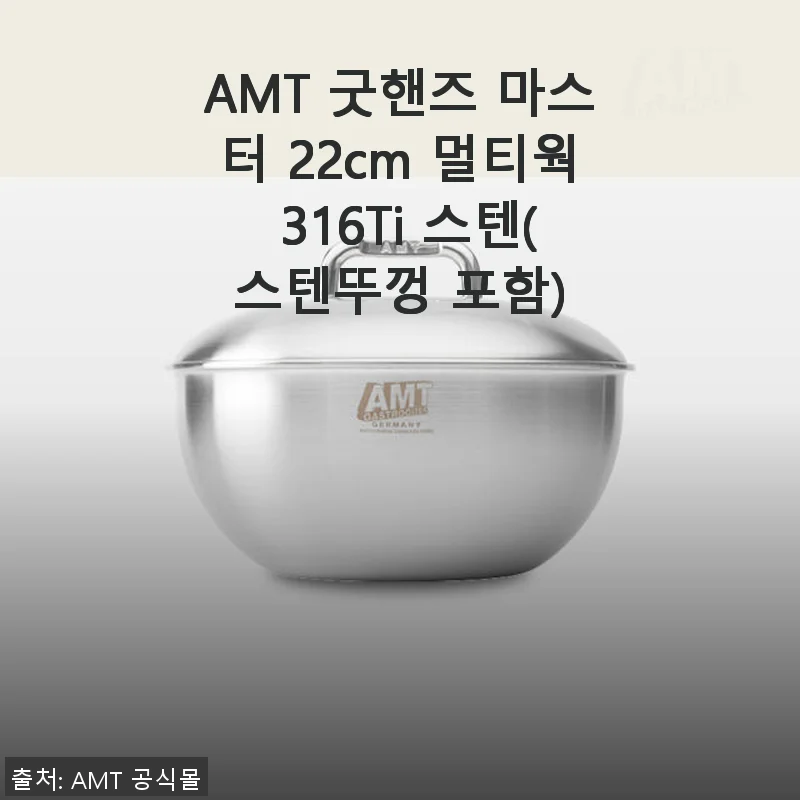 AMT 굿핸즈 마스터 22cm 멀티웍 316Ti 스텐 사용후기: 고급스러운 디자인과 뛰어난 내구성