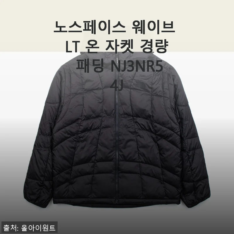 노스페이스 웨이브 LT 온 자켓 경량 패딩 NJ3NR54J 사용후기와 상세 소개