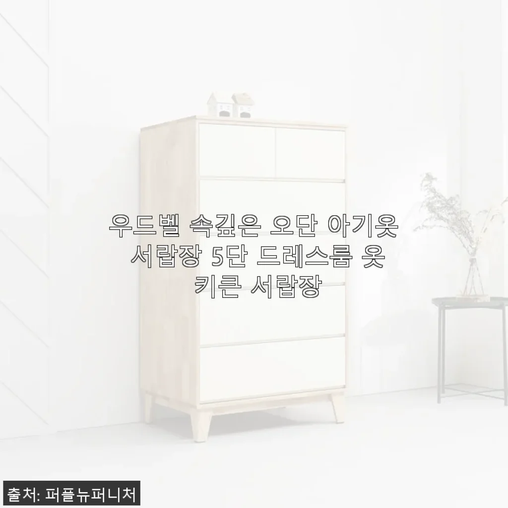 우드벨 속깊은 오단 아기옷 서랍장 5단 사용 후기 및 제품 소개