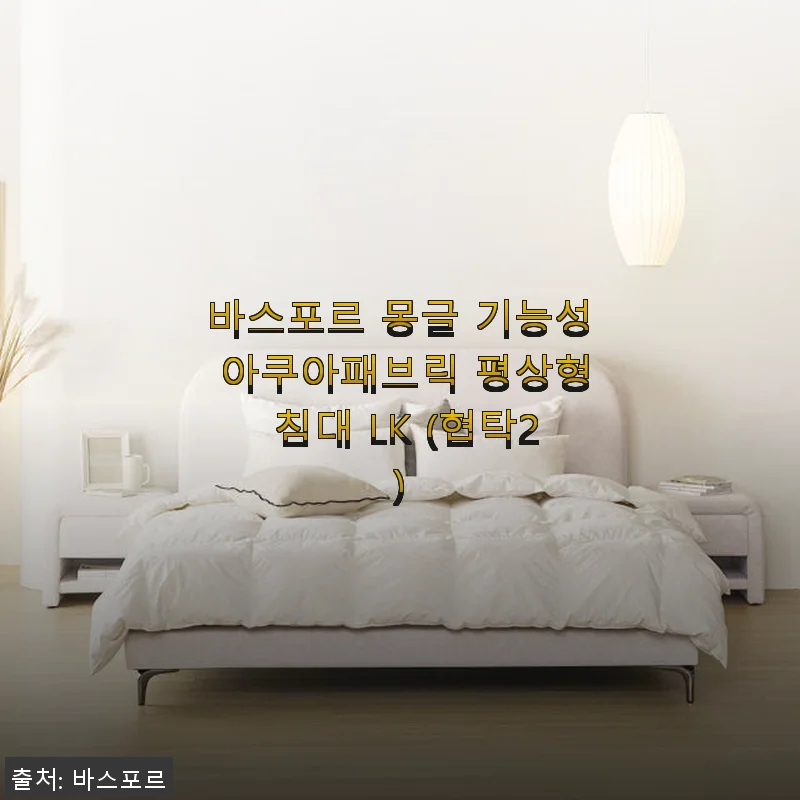 바스포르 몽글 기능성 아쿠아패브릭 평상형 침대 LK 사용 후기