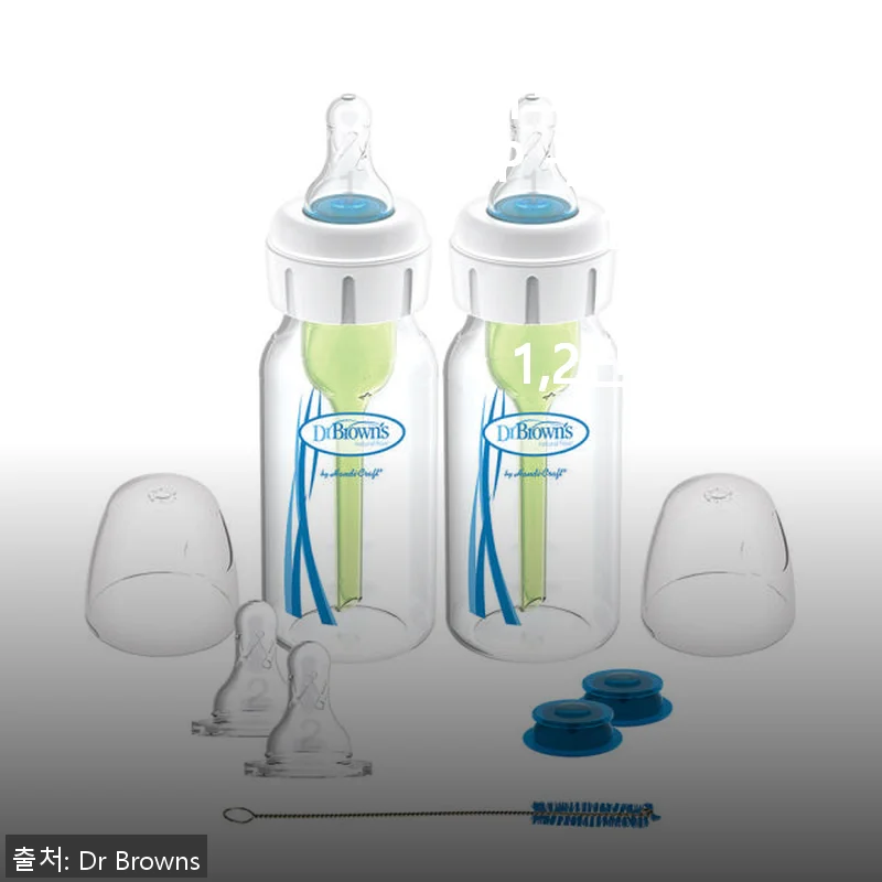 닥터브라운 젖병 PP 구순구개열 120 / 250 ml 2P (+1,2단계 꼭지) 사용후기