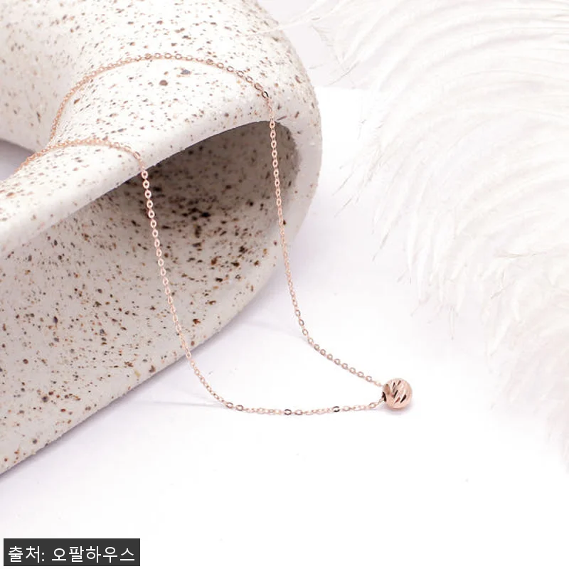 14k 5mm 컷팅볼 목걸이 OPPN 관련 이미지 1