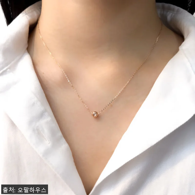 14k 5mm 컷팅볼 목걸이 OPPN 관련 이미지 3
