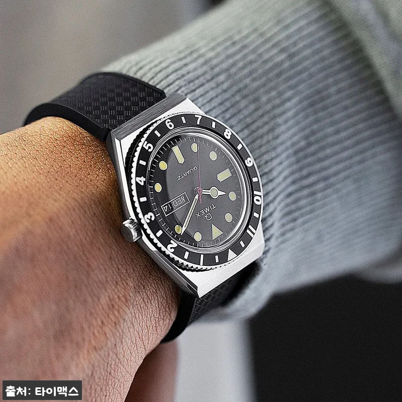 타이맥스 Q TIMEX 러버스트랩 손 관련 이미지 3