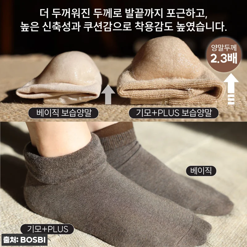 보스비 기모플러스 겨울 보습양말 3켤 관련 이미지 3