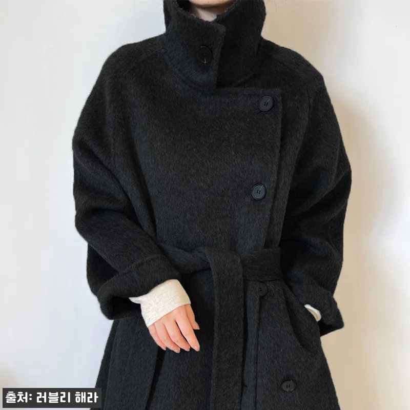 양모롱코트 벨티드 겨울아우터 여성 루 관련 이미지 4
