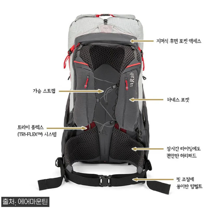 랩 뮤온 40리터 배낭 남성용 중형 관련 이미지 4