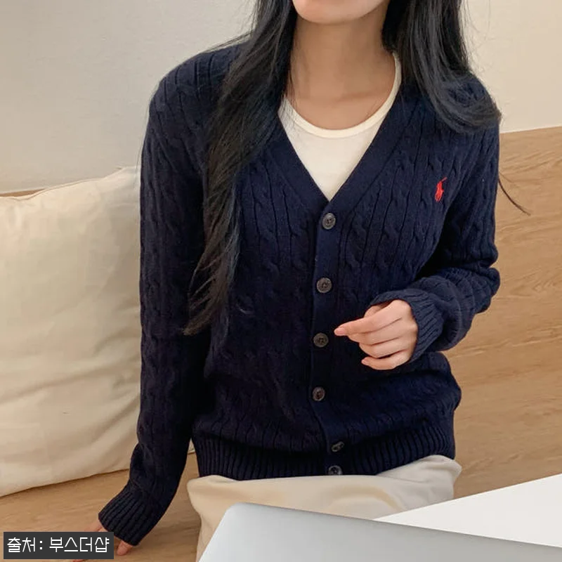 폴로 가디건 브이넥 보이즈 여성 꽈배 관련 이미지 5