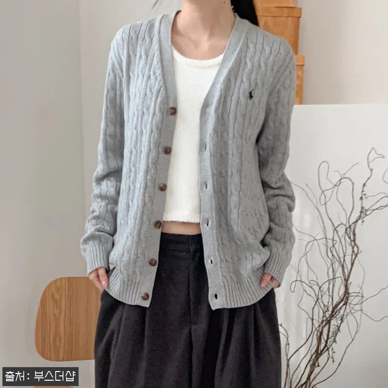 폴로 가디건 브이넥 보이즈 여성 꽈배 관련 이미지 6