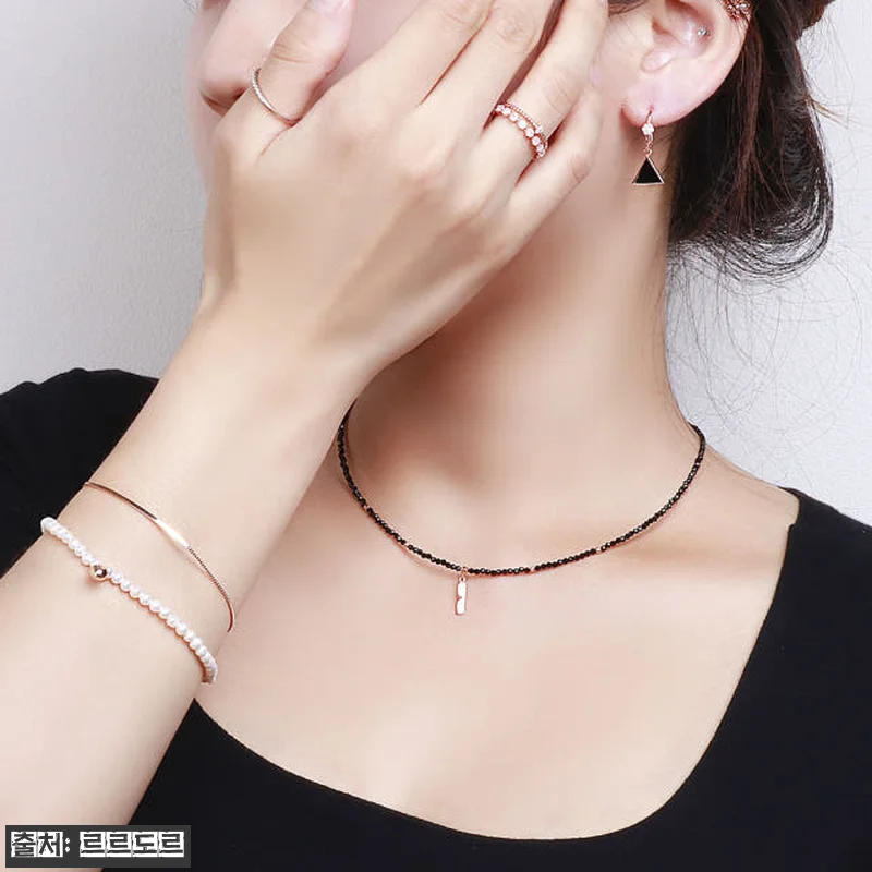 14k 블랙 스피넬 초커 목걸이 비드 관련 이미지 6