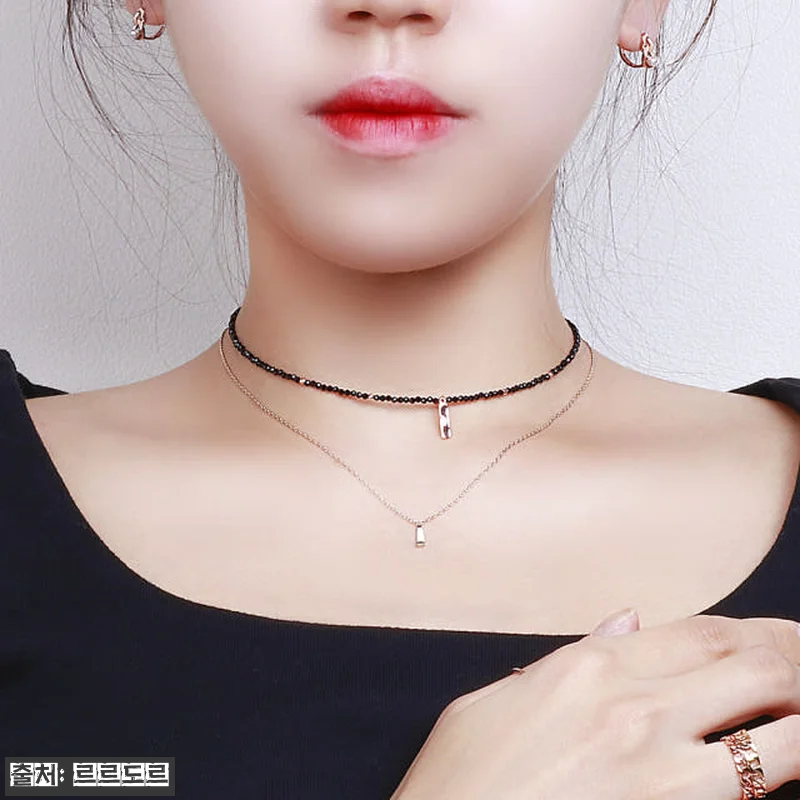 14k 블랙 스피넬 초커 목걸이 비드 관련 이미지 8