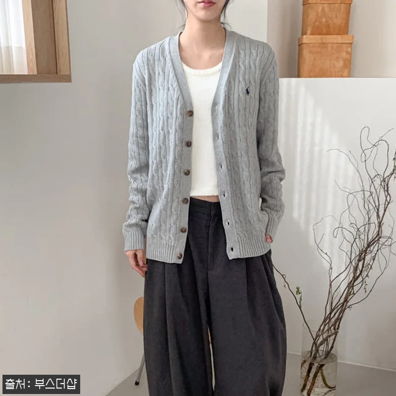 폴로 가디건 브이넥 보이즈 여성 꽈배 관련 이미지 9