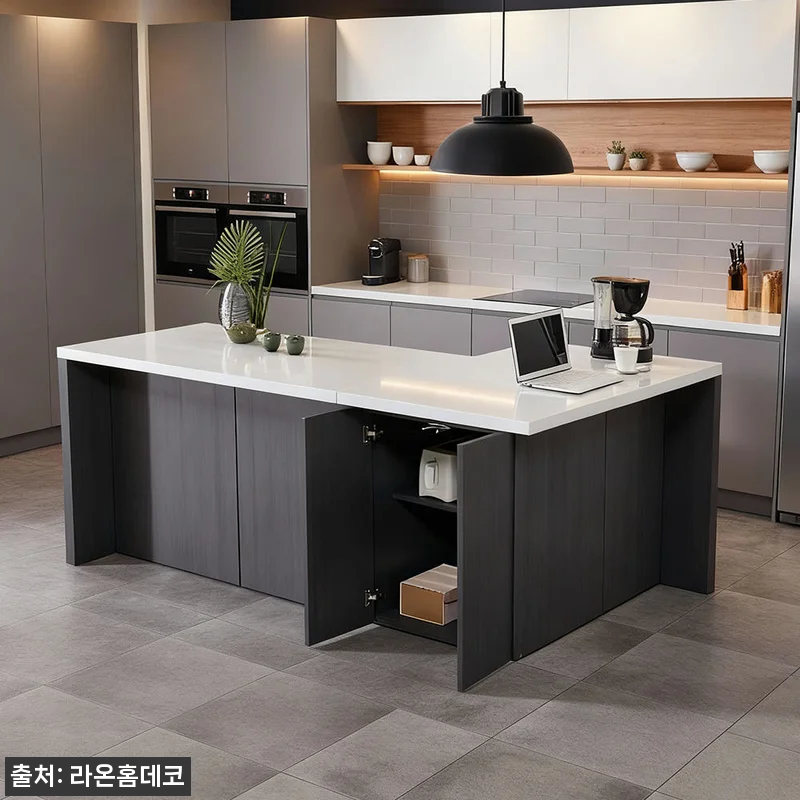 루체 코너 조합형 아일랜드 식탁 테이 관련 이미지 9