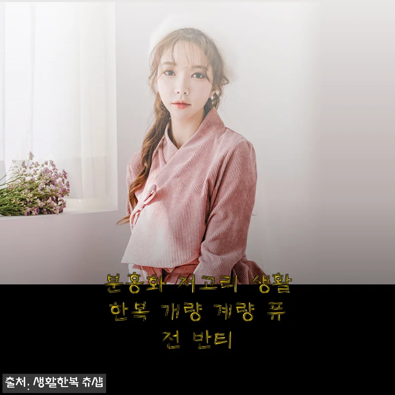 분홍화 저고리 생활한복 개량 계량 퓨전 반티 사용후기 및 제품소개