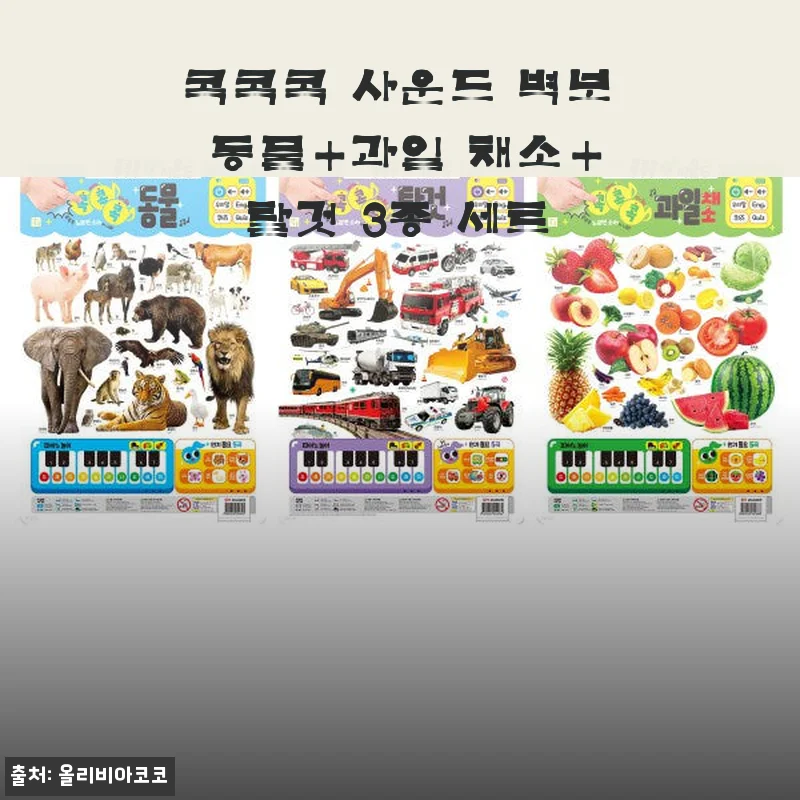 콕콕콕 사운드 벽보 3종 세트 사용후기: 아이 방 꾸미기에 딱 좋은 교육용 인테리어