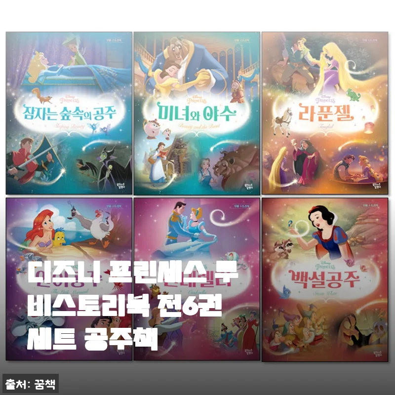 디즈니 프린세스 무비스토리북 전6권 세트 사용후기