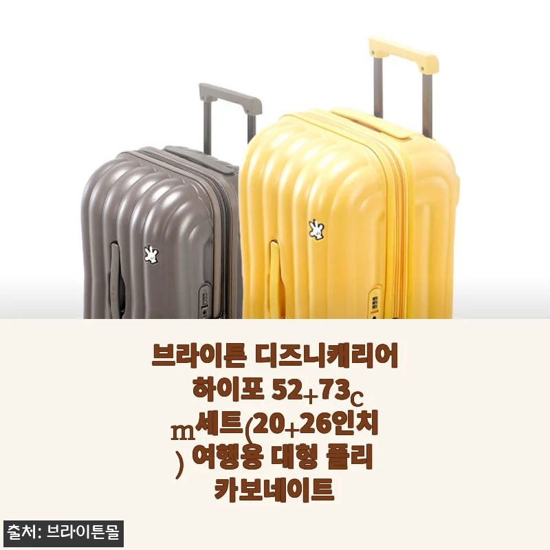 브라이튼 디즈니캐리어 하이포 52+73cm세트 사용후기