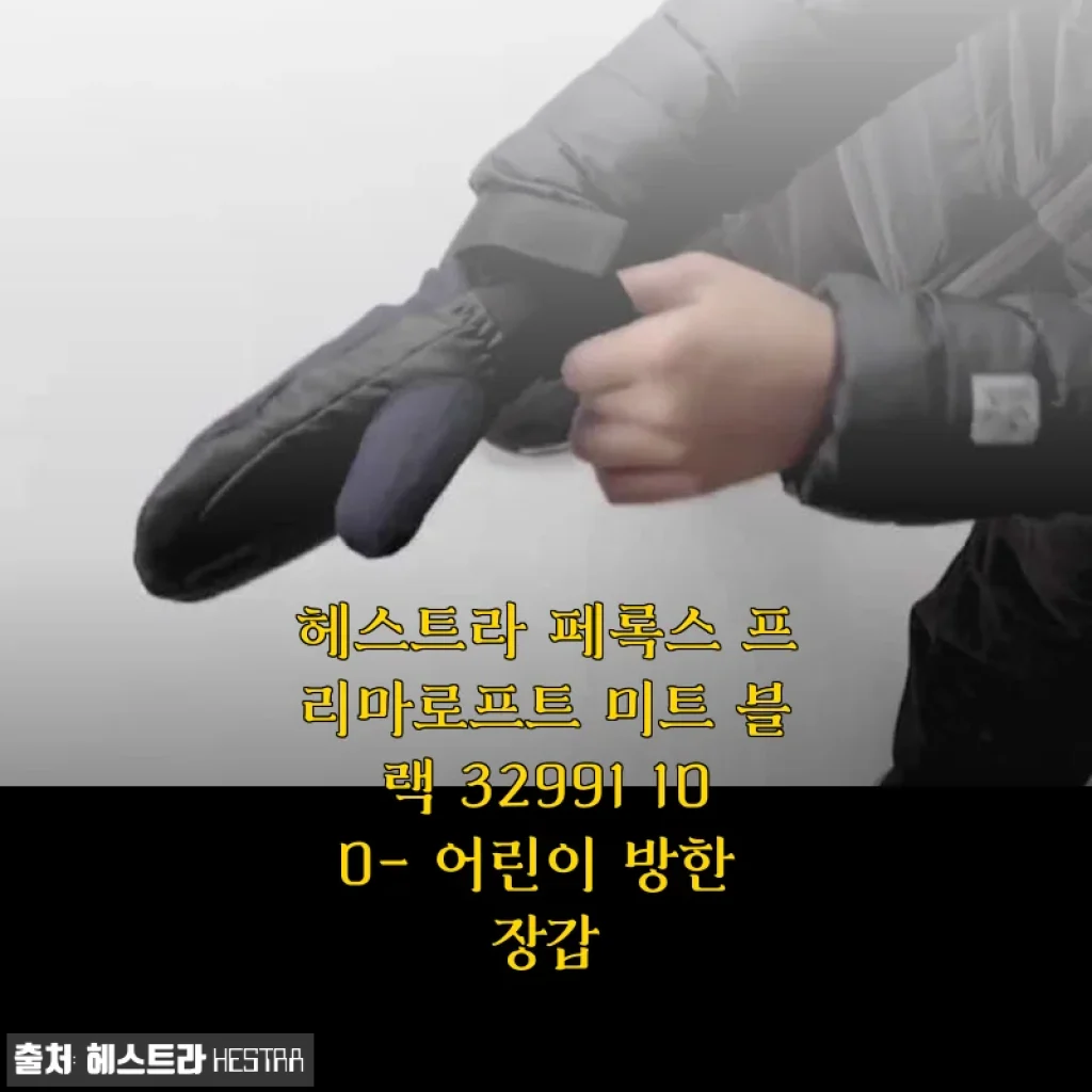 헤스트라 페록스 프리마로프트 미트 블랙 32991 어린이 방한 장갑 사용후기