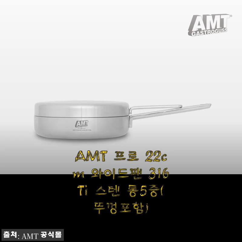 AMT 프로 22cm 와이드팬 316Ti 스텐 통5중 사용후기