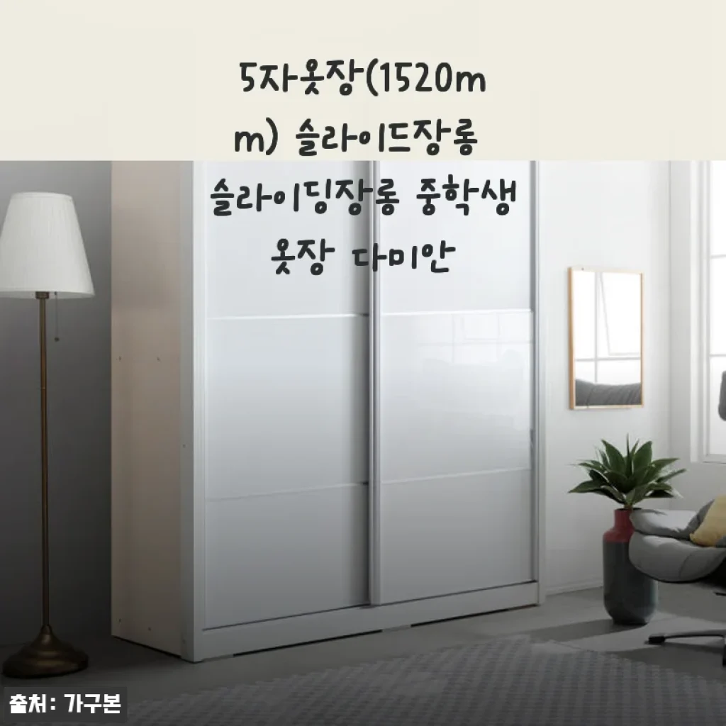5자옷장(1520mm) 슬라이드장롱 다미안 사용후기: 실용성과 공간 활용의 만남