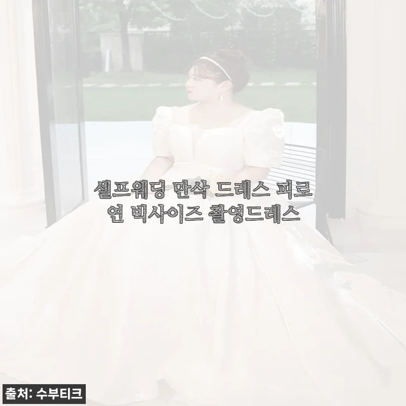 셀프웨딩부터 만삭촬영까지 완벽한 빅사이즈 촬영드레스 사용후기
