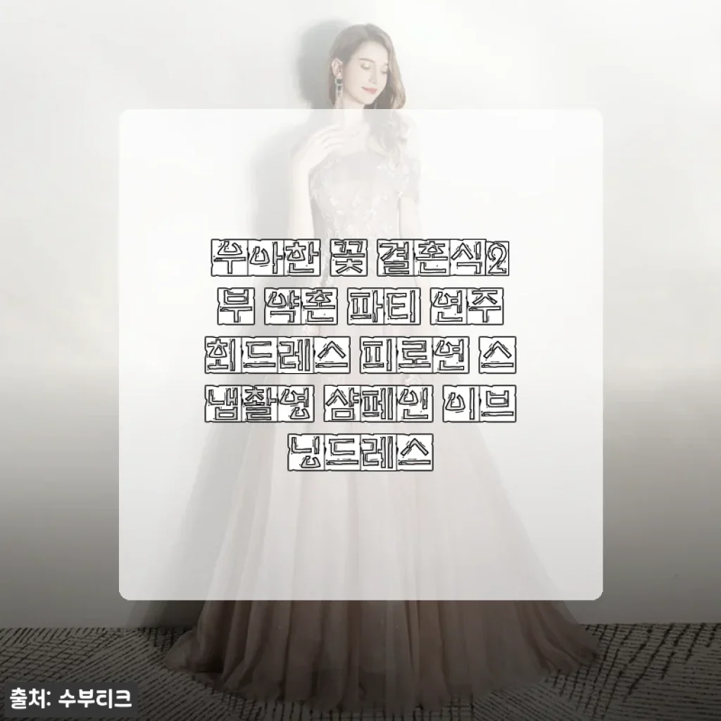 우아한 꽃 결혼식2부 약혼 파티 연주회드레스 사용후기