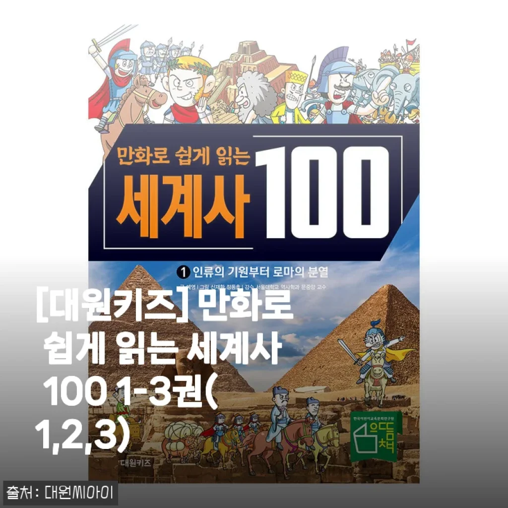 [대원키즈] 만화로 쉽게 읽는 세계사 100 1-3권 사용후기 및 제품소개
