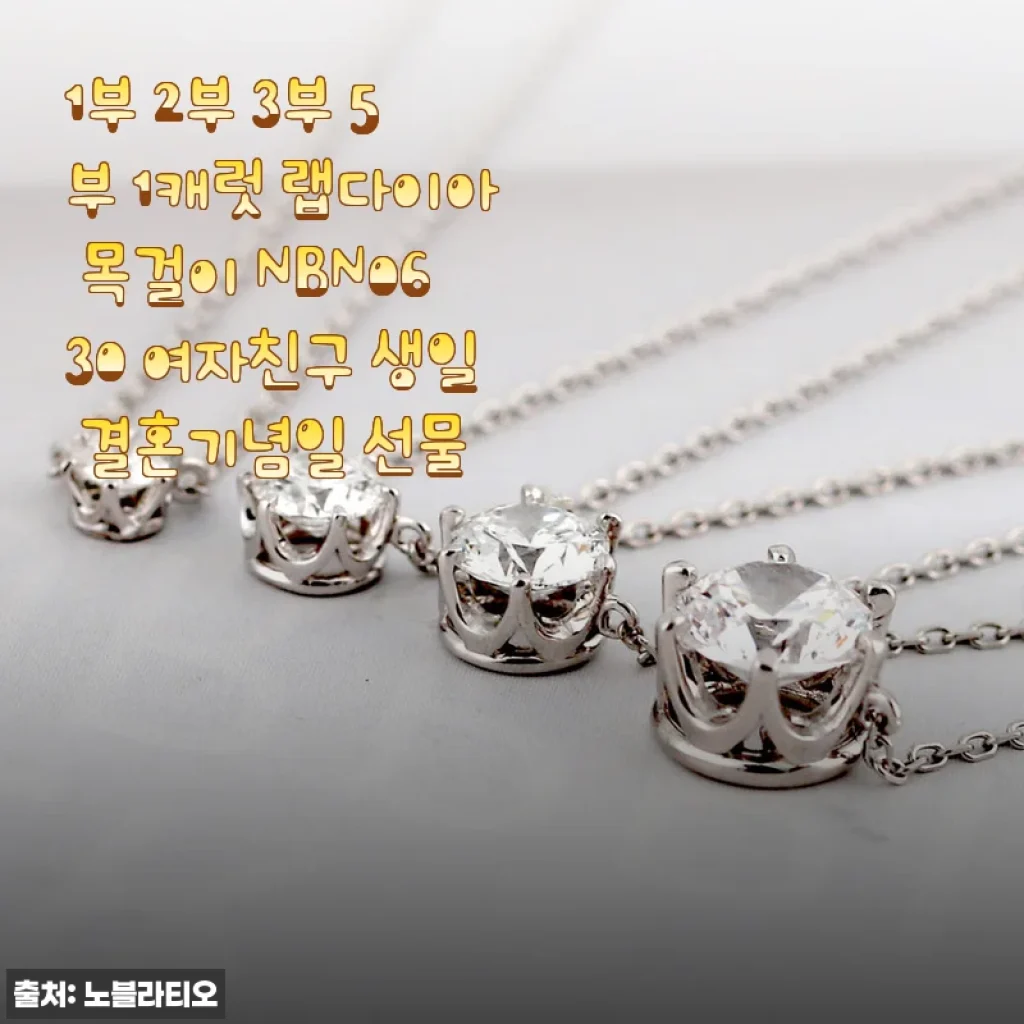 1캐럿 랩다이아 목걸이 NBN0630 사용후기: 여자친구 생일 선물로 딱 좋은 선택