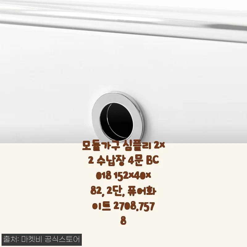모듈가구 심플리 2x2 수납장 4문 BC018 퓨어화이트 사용후기