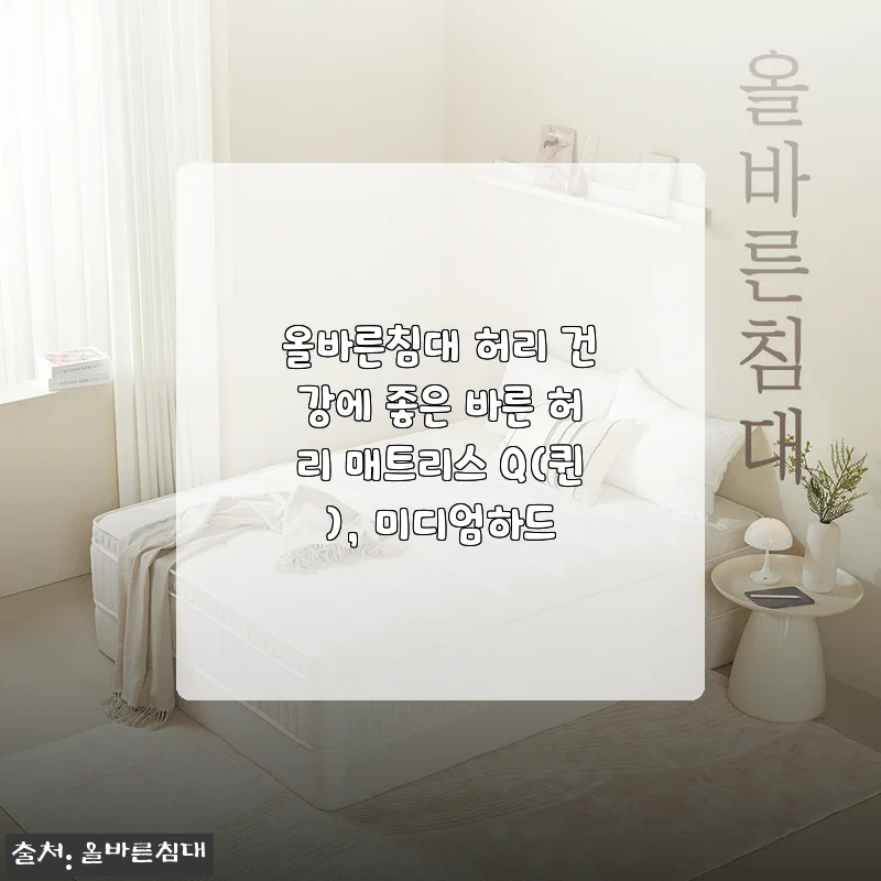 매트리스 고민 3개월 만에 만난 ‘올바른침대’ 퀸 미디엄하드, 허리 아픈 엄마가 직접 누워보고 남기는 30일 사용기