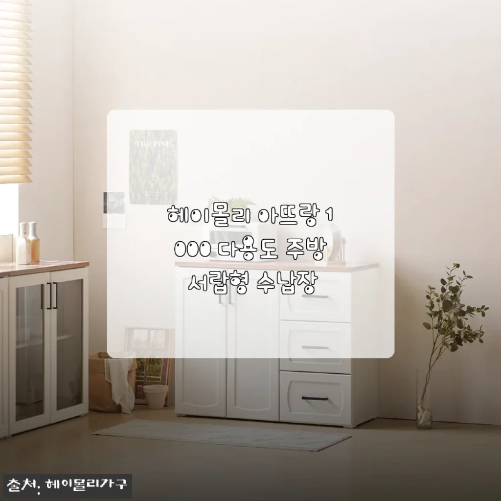 헤이몰리 아뜨랑 1000 다용도 주방 서랍형 수납장, 봄맞이 주방 정리 성공기