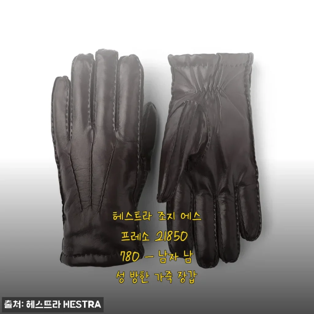 추운 겨울 남편 손을 지켜준 헤스트라 조지 에스프레소 21850 780 방한 가죽 장갑 후기