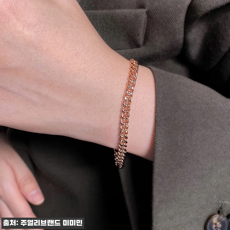 남자금팔찌 14케이 18k 커플 두꺼 관련 이미지 1