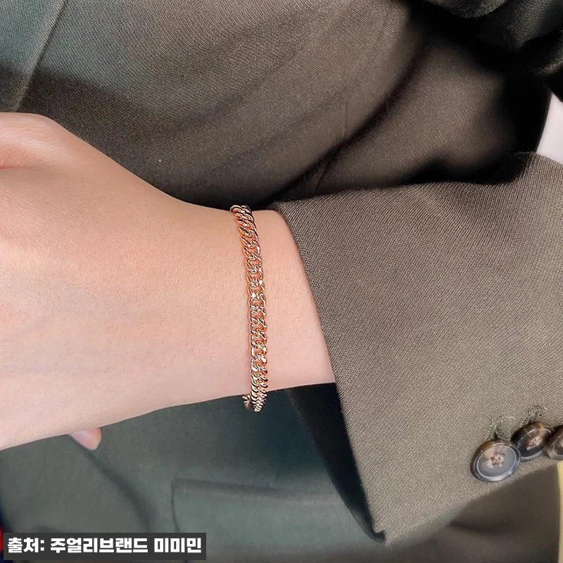 남자금팔찌 14케이 18k 커플 두꺼 관련 이미지 2