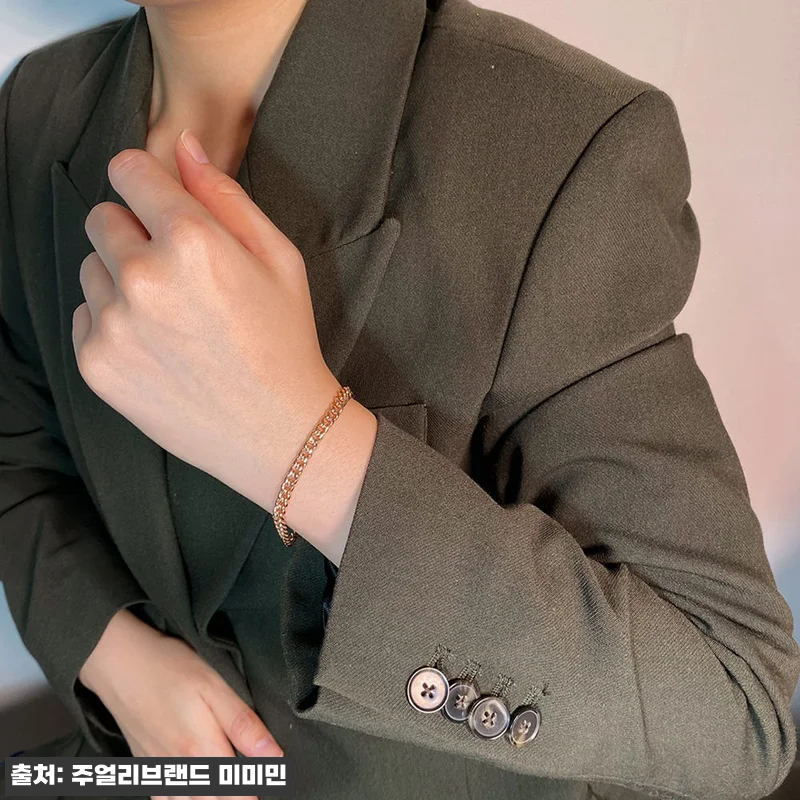 남자금팔찌 14케이 18k 커플 두꺼 관련 이미지 3