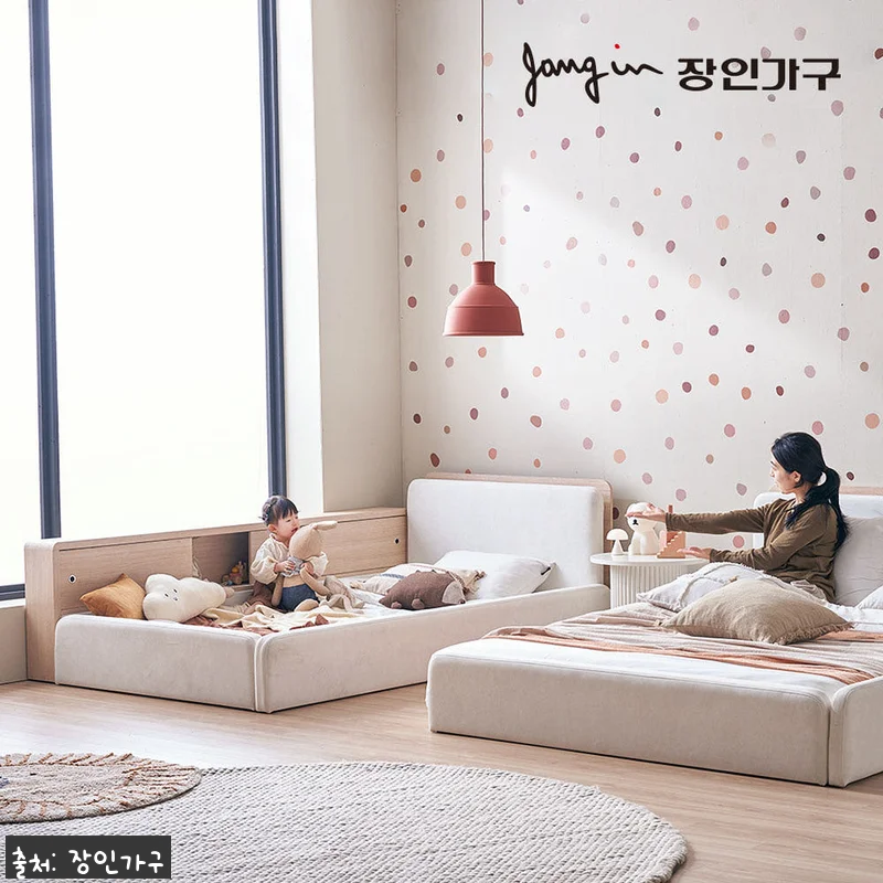 장인가구 하랑 E0 패브릭 슬림헤드 저상형 패밀리침대 SS+SS 가드형+본넬, 아이와 함께 쓰기 좋은 패밀리침대 체크후기 12 장인가구 하랑 E0 패브릭 슬림헤드 관련 이미지 5