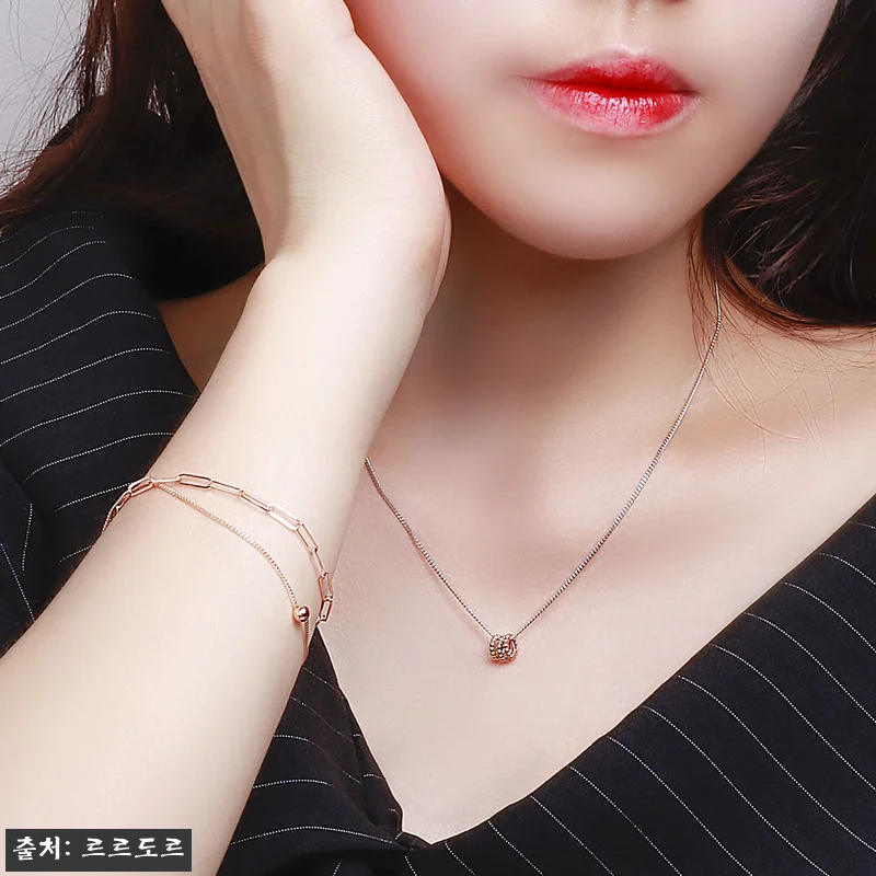 14K 18K 두줄 클립 볼 체인 팔 관련 이미지 8