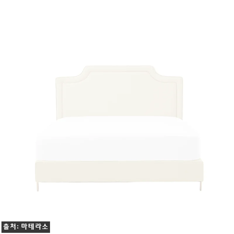 마테라소 솔라 패브릭 침대 스틸형 다릿발 LK 아이보리, 50% 할인 중이라 더 눈길 가는 라지킹 침대프레임