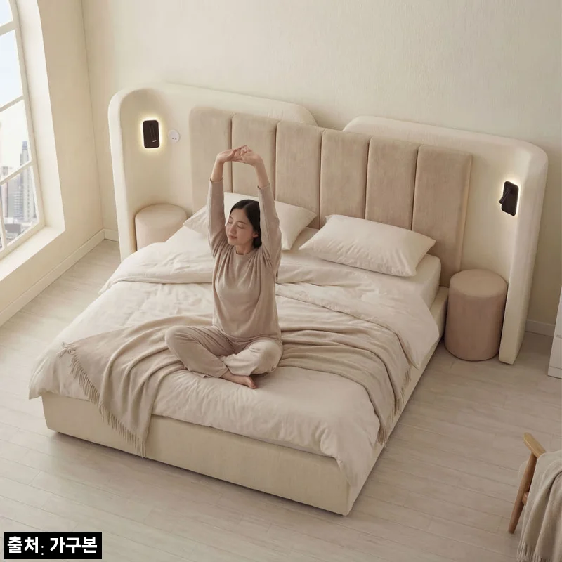 코코 킹침대 킹사이즈침대 침대킹 라지 프레임, 넓은 침실 분위기 바꾸기 좋은 이슈템